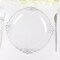 10 Pcs Disposable Plastic Salad Dinner Plates Embossed Baroque Trim Party